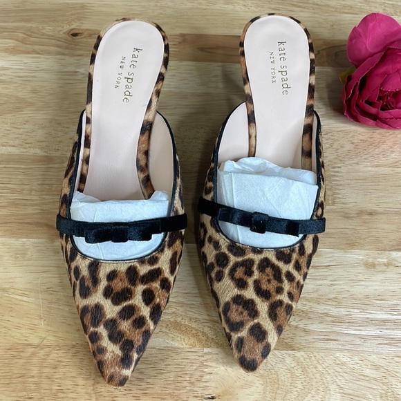 Kate Spade New York Leopard Print Carnation Pumps Size 6.5 - Picture 2 of 8